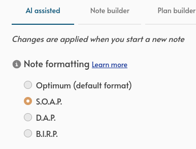 ai note formats