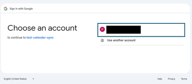 choose google account
